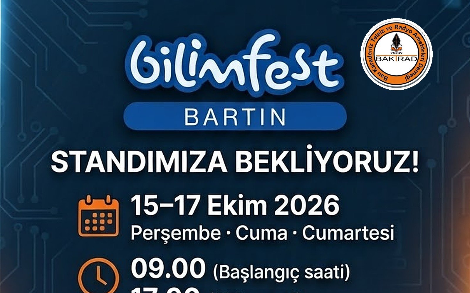 BAKTRAD, Bilimfest Bartın'da Standını Açıyor: 15–17 Ekim'de Sizi Bekliyoruz!